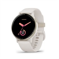 Garmin Vivoactive 5 Cream Gold Aluminum Bezel with Ivory Case and Silicone Band 010-02862-11