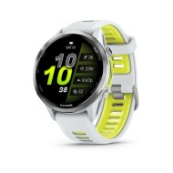 Garmin Forerunner 970 Titanium with Whitestone Case and Whitestone/Translucent Amp Yellow Band 010-02969-11