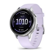 Garmin Venu 4 41mm Silver with Periwinkle Silicone Band 010-03013-01