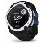 Garmin Instinct 3 50mm Solar Whitestone with Black/Bolt Blue Band 010-02935-03