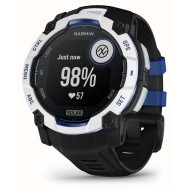 Garmin Instinct 3 50mm Solar Whitestone with Black/Bolt Blue Band 010-02935-03