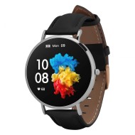 GARETT VERONA Smartwatch Silver Black Leather VERONA_SREB_CZARN_SKOR