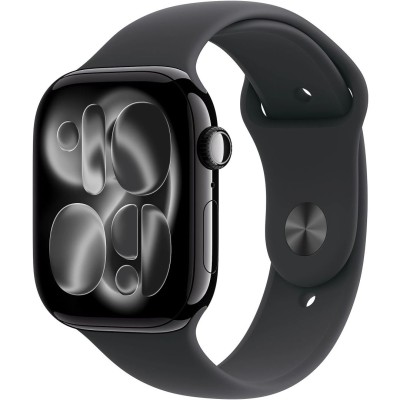 Apple Watch S11&nbsp;GPS&nbsp;46mm&nbsp;Jet Black Aluminium Case with Black Sport Band M/L MEUX4