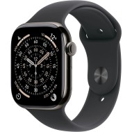 Apple Watch S11&nbsp;Cellular 42mm&nbsp;Slate Titanium Case with Black Sport Band M/L MF8T4