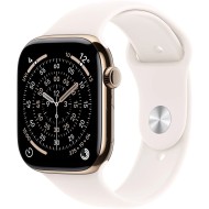 Apple Watch S11&nbsp;Cellular 46mm&nbsp;Gold Titanium Case with Light Blush Sport Band M/L MFD64