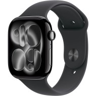 Apple Watch S11&nbsp;Cellular 46mm&nbsp;Jet Black Aluminium Case with Black Sport Band M/L MFC44