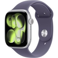 Apple Watch S11&nbsp;GPS&nbsp;42mm&nbsp;Silver Aluminium Case with Purple Fog Sport Band S/M MEU64