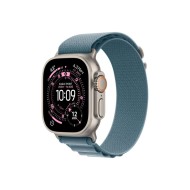 Apple Watch Ultra 3&nbsp;Cellular&nbsp;49mm&nbsp;Natural Titanium Case with Light Blue Alpine Loop Medium MEWM4