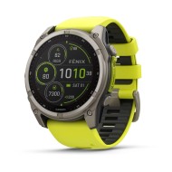 Garmin fenix 8 51mm Solar Sapphire Titanium with Amp yellow/graphite silicone band 010-02907-21