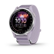 Garmin Approach J1 Silver Aluminum Bezel with Lilac ComfortFit Fabric Band 010-03898-10
