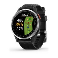 Garmin Approach S44 Silver Aluminum Bezel with Black Silicone Band 010-03009-00