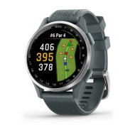 Garmin Approach S44 Silver Aluminum Bezel with Twilight Silicone Band 010-03009-01