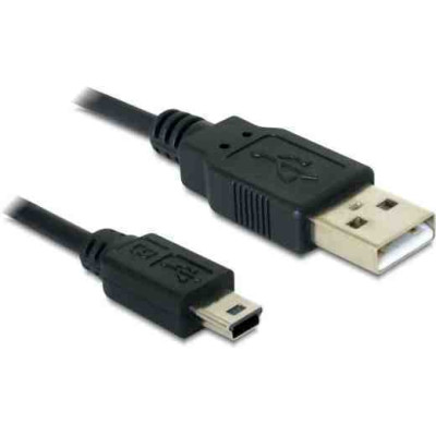DELOCK Kábel 2x USB 2.0-A male to USB mini 5pin. 1m