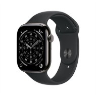 Apple Watch S11&nbsp;Cellular 42mm&nbsp;Slate Titanium Case with Black Sport Band - M/L MF8T4MP/A
