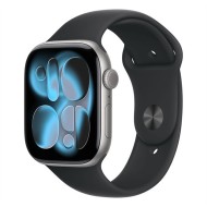 Apple Watch S11&nbsp;Cellular 46mm Space Grey Aluminium Case with Black Sport Band - S/M MFC94MP/A