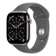 Apple Watch S11&nbsp;Cellular 46mm&nbsp;Natural Titanium Case with Stone Grey Sport Band - S/M MFCW4MP/A