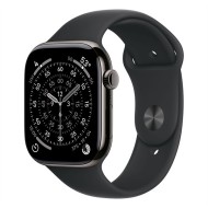 Apple Watch S11&nbsp;Cellular 46mm&nbsp;Slate Titanium Case with Black Sport Band - M/L MFD24MP/A