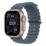 Apple Watch Ultra 3&nbsp;Cellular&nbsp;49mm&nbsp;Natural Titanium Case with Anchor Blue Ocean Band MEWH4QH/A