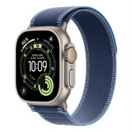 Apple Watch Ultra 3&nbsp;Cellular&nbsp;49mm&nbsp;Natural Titanium Case with Blue/Bright Blue Trail Loop - M/L MEWU4QH/A