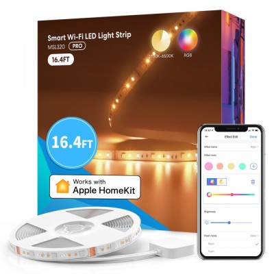 Meross, Smart WiFi LED Strip wtih RGBWW (5 meter) MSL320PHK-EU-5M-LIGHT Meross, Smart WiFi LED Strip wtih RGBWW (5 meter) MSL320PHK-EU-5M-LIGHT