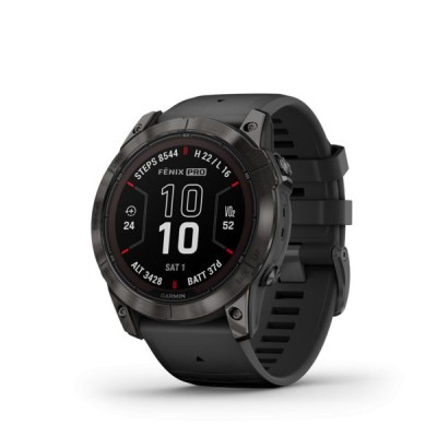 Garmin Fenix 7X Pro Sapphire Solar Edition Carbon Grey DLC Titanium with Black Band 010-02778-11