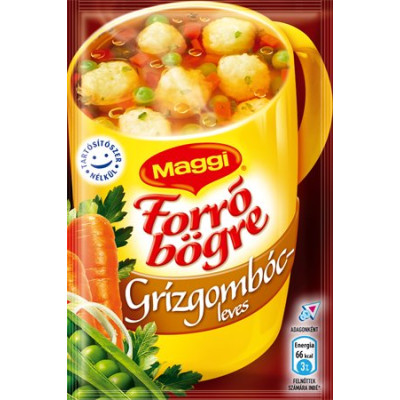 Instant leves, MAGGI "Forró Bögre", grízgombóc.