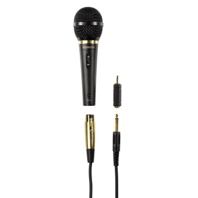 Thomson M151 Dinamikus Karaoke Mikrofon Mikrofon,6,3mm,Kábel:2,5m,500Ohm,80-14000Hz,Mikrofon,Black