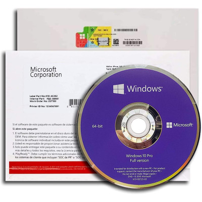 Microsoft Windows 10 Pro 64bit HUN magyar OEM DVD  1pack operációs rendszer szoftver FQC-08925