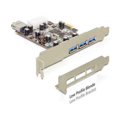 Multi I/O PCIE 3x külső 1x belső USB3 Delock 89281