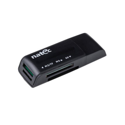 Natec Card Reader MINI ANT 3 SDHC, MMC, M2, Micro SD, USB 2.0 Black NCZ-0560