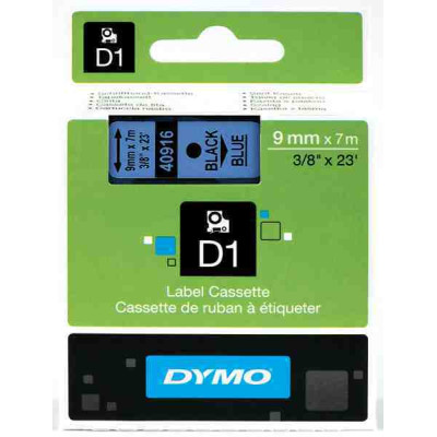 DYMO címke LM D1 alap 9 mm Black/kék