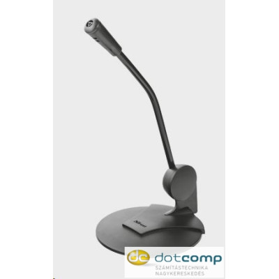 Trust Mikrofon - Primo Desk (c.sz:21674, 2x3.5mm jack csatlakozó, 180cm kábel, + TRRS adapter, sötét