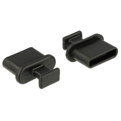 Delock Porvédo USB-C típusú kimenethez fogantyúval 10 db fekete 64013