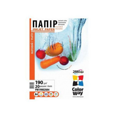 ColorWay Fotópapír , matt 190g, A4, 20 lap