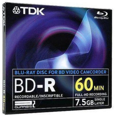 Disk BD-R TDK for camcorder 7,5GB BD-R8JC2EA