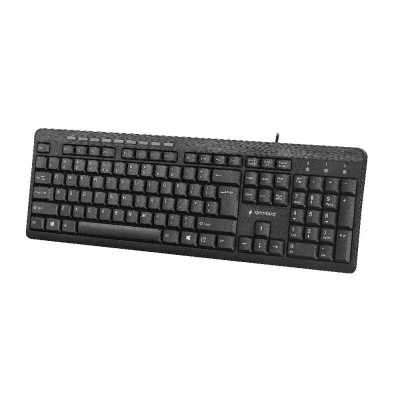 Gembird compact multimedia keyboard KB-UM-106, USB, RU layout, black KB-UM-106-RU