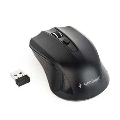 Gembird Wireless optical mouse MUSW-4B-04, 1600 DPI, nano USB, black MUSW-4B-04