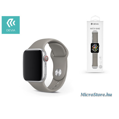 Devia Apple Watch lyukacsos sport szíj - Devia Deluxe Series Sport Band - 42/44 mm - gray ST324901