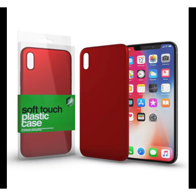 Xprotector Soft Touch plasztik hátlap tok, Apple iPhone X, piros  Xprotector 47345