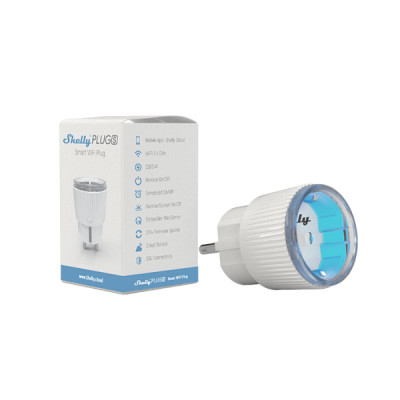 Shelly Plug S WiFi-s, interneten át vezérelhető okoskonnektor, fogyasztásmérővel ALL-KON-SHES