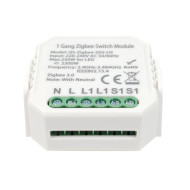 SmartWise Zigbee 230V relé egy áramkörös, kapcsolóbemenettel (eWeLink és Tuya kompatibilis) SMW-REL-230V-1LN-ZB