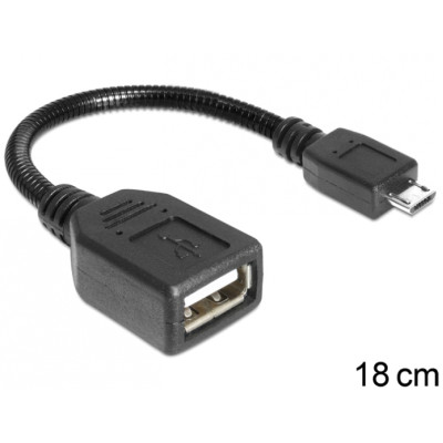 DeLock USB micro-B male  USB 2.0-A female OTG flexible
