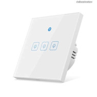 eWeLink app kompatibilis, mozgásérzékelős három gombos okos WiFi villanykapcsoló (fehér) NON-KAP-RAD3
