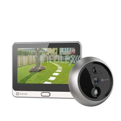 EZVIZ Beltéri WiFi-s ajtócsengő 106° kamerával DP2, 1080p, 4.3" kijelző, PIR mozgásérzékelés, microSD (256GB) CS-DP2-A0-6E2WPFBS