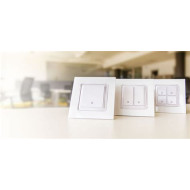 Shelly, Wall Switch Frame x3 Black SHELLY WALL SWITCH FRAME X3 BLACK