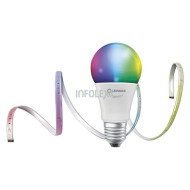 Ledvance Smart+ 8,5W E27 &aacute;ll&iacute;that&oacute; sz&iacute;nhőm&eacute;rs&eacute;kletű, dimmelhető k&ouml;rte alak&uacute; LED f&eacute;nyforr&aacute;s 4058075208377