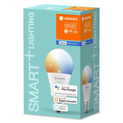 Ledvance Smart+ Bluetooth vez&eacute;rl&eacute;sű 9W &aacute;ll&iacute;that&oacute; sz&iacute;nhőm&eacute;rs&eacute;kletű E27, dimmelhető k&ouml;rte alak&uacute; LED f&eacute;nyforr&aacute;s 4058075485198