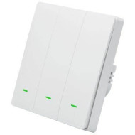 SmartWise B3LN WiFi + RF, három gombos, eWeLink app-os okos villanykapcsoló (előlap nélkül) SMW-KAP-B3LNW-NFP