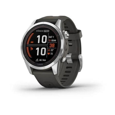 GARMIN fenix 7S Pro Solar Silver w/Graphite silicone band 010-02776-01