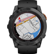 GARMIN fenix 7X Pro Solar Gray w/Black silicone band 010-02778-01
